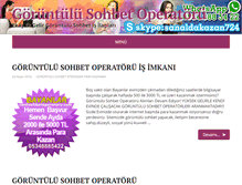 Tablet Screenshot of goruntulusohbetoperatoru.com